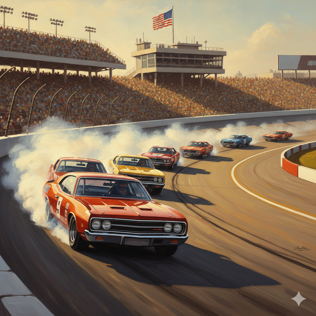 Nascar en plena competicion