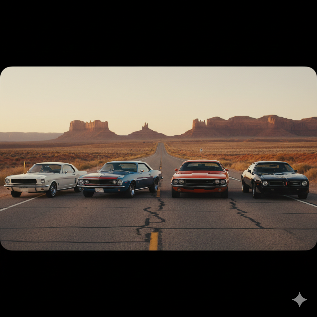 pony cars, ford mustang, chevrolet camaro, dodge challenger, plymouth barracuda, pontiac firebird, muscle cars, coches americanos, historia del automóvil, coches clásicos