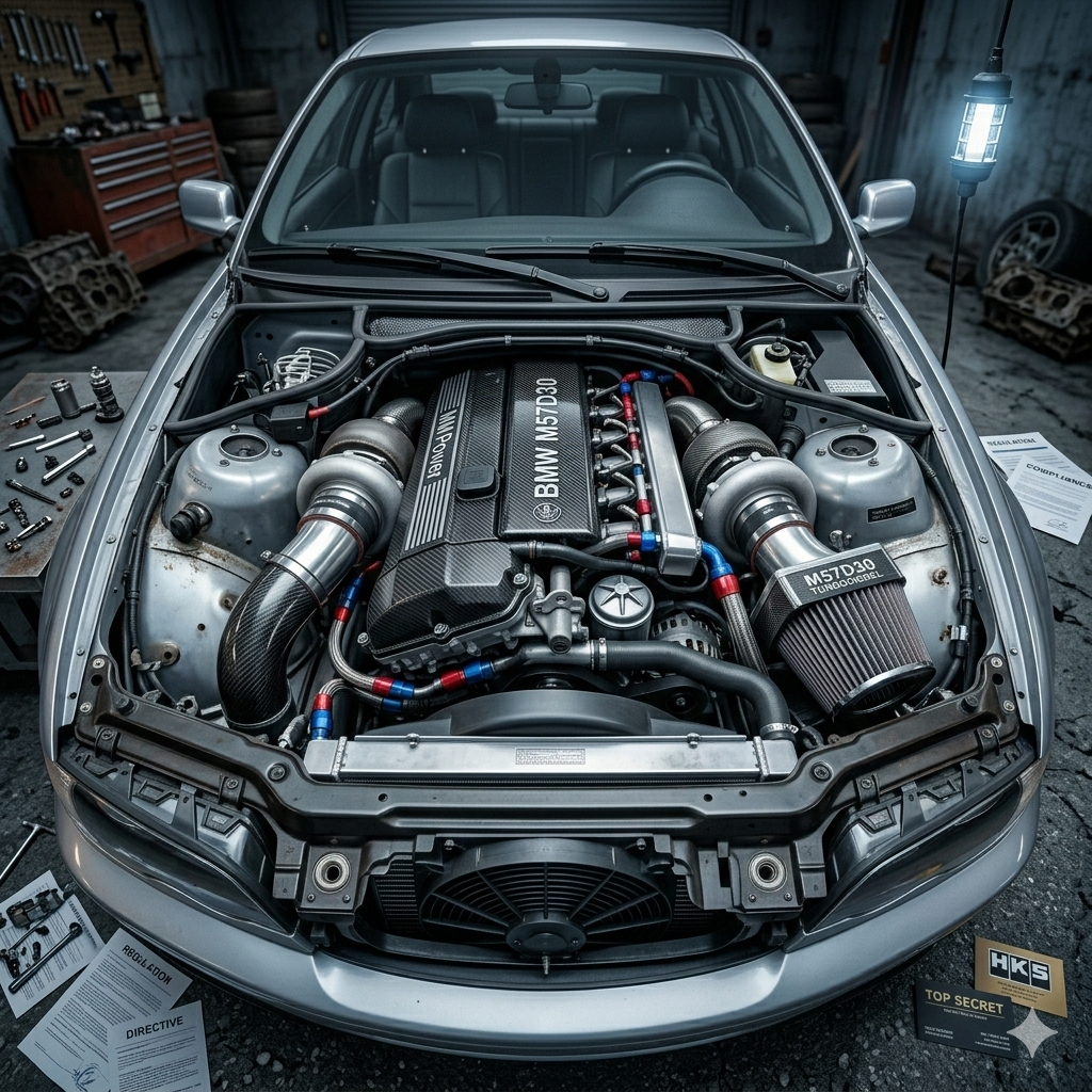 BMW M57D30 turbodiesel inline-six engine from the BMW E46 330d