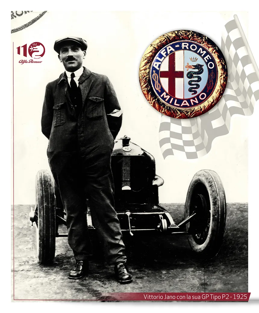 Vittorio Jano ingeniero italiano Alfa Romeo Lancia Ferrari retrato años 50 Turín