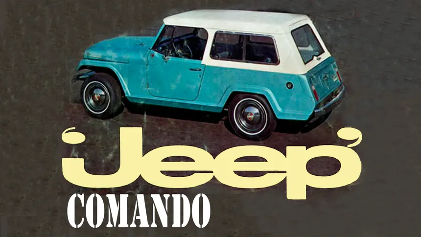 Jeep Comando azul celeste de VIASA fabricado en Zaragoza, todoterreno español clásico