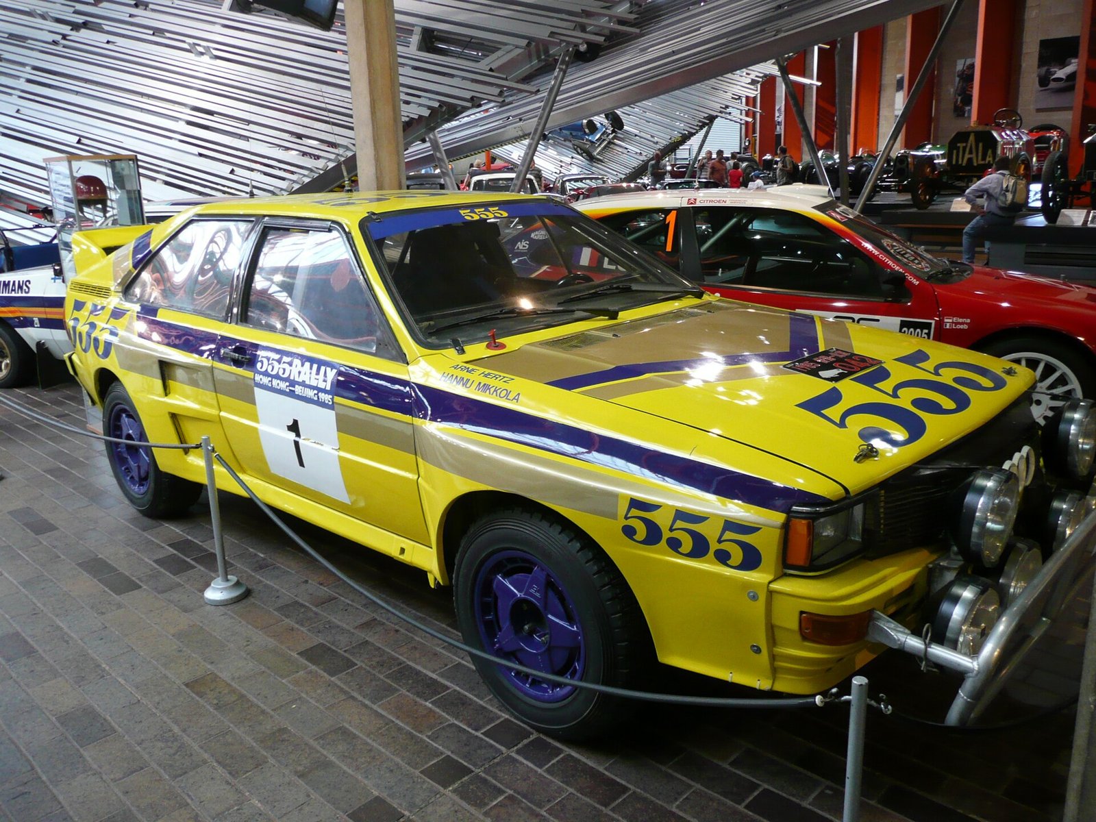 Audi Quattro A2 da rally del 1983 con la livrea 555