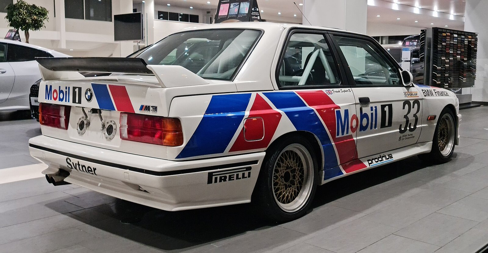 1988 BMW M3 E30 in Mobil 1 racing livery