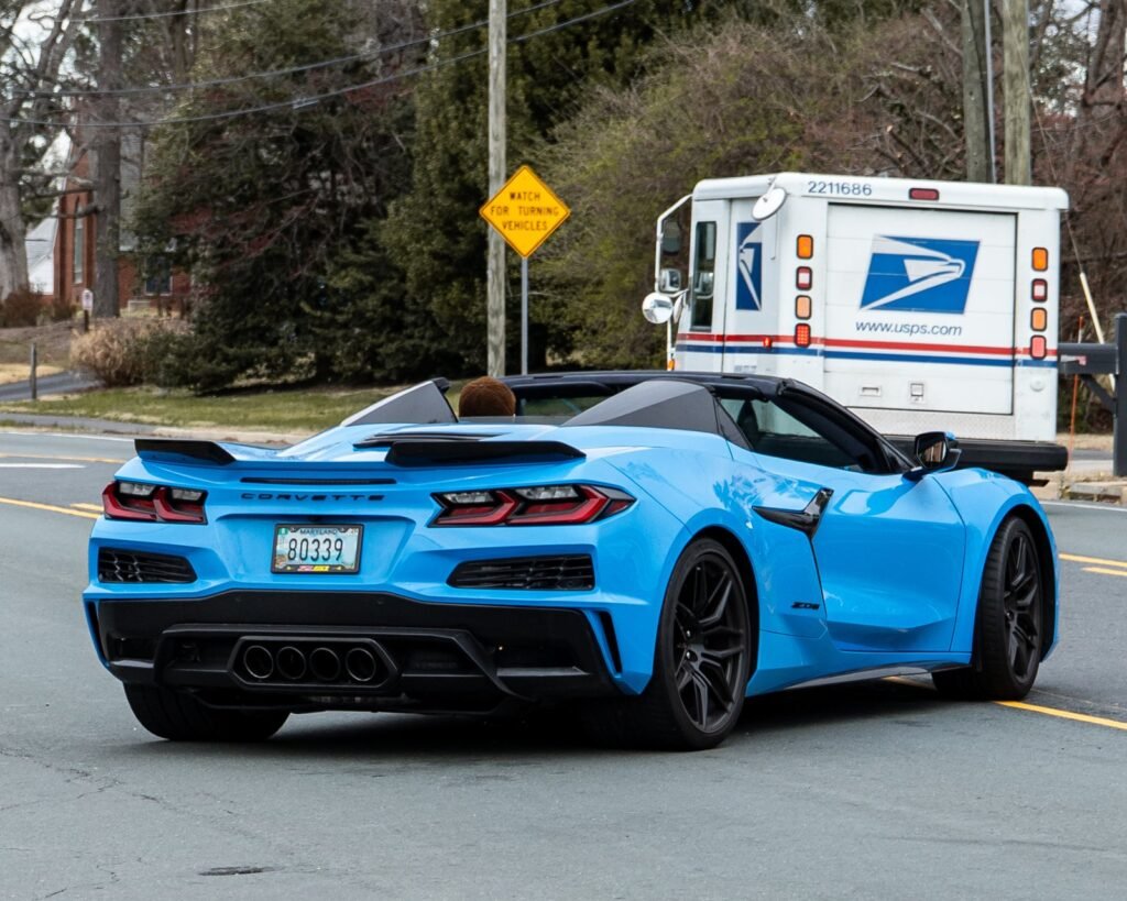 Gray C8 Chevrolet Corvette Z06 parked