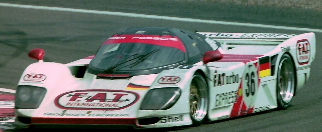 Dauer 962 LM of Dalmas, Haywood and Baldi at Mulsanne on the way to winning Le Mans in 1994