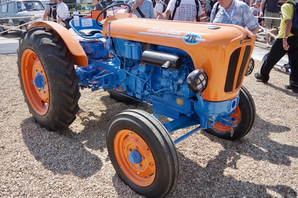 Air-cooled 1965 Lamborghini 2R tractor at a classic car auction
