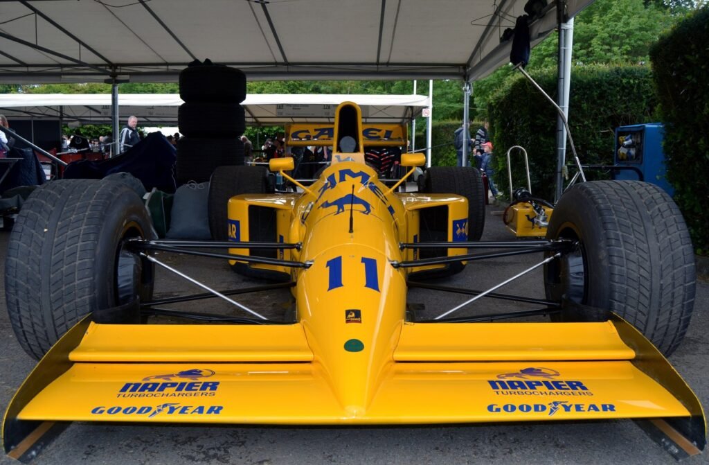 1990 Lotus 102 with the Lamborghini V12 in Camel colors